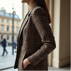 Women's Mini Plaid Blazer