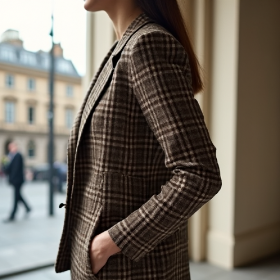 Women's Mini Plaid Blazer