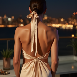 Women's Halter Neck Satin Top