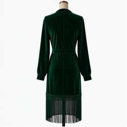 Women's Movement Fringe Wrap Dress
