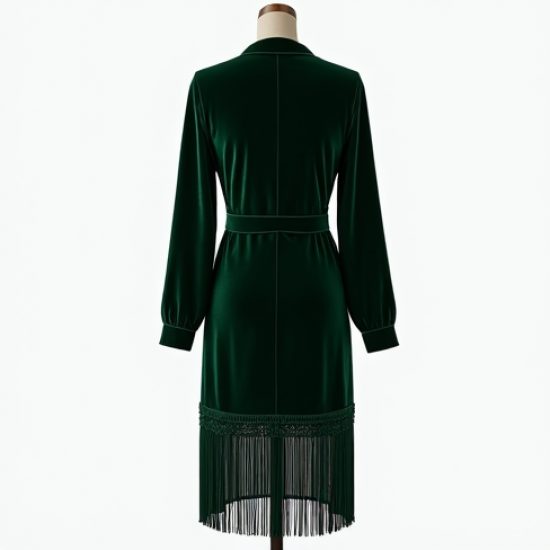 Women's Movement Fringe Wrap Dress