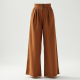 Women's Toffee Linen Blend Trousers