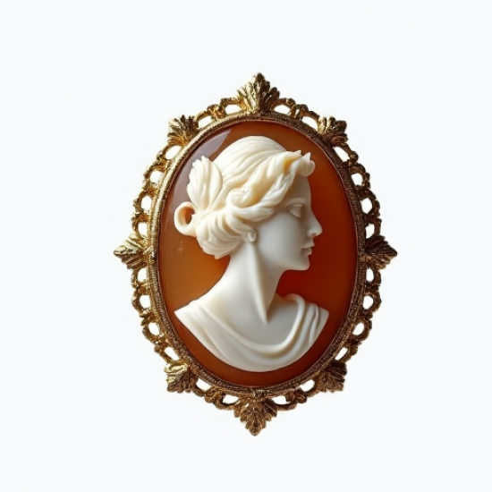 Women's Vintage Cameo Brooch