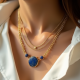 Women's Gemstone & Chain Layered Necklace