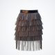 Women's Metallic Fringe Mini Skirt