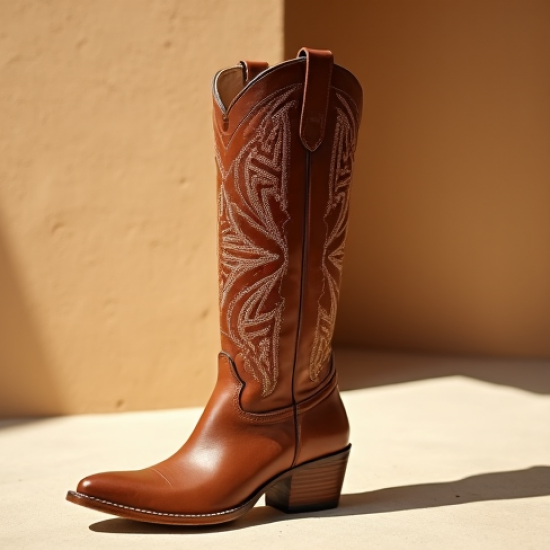 Women's Pointed Toe Cowboy Knee-High