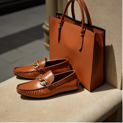 Women's Metallic Chain Moccasin