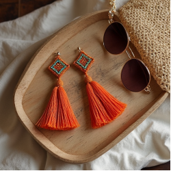 Women's Beaded Drop Earrings