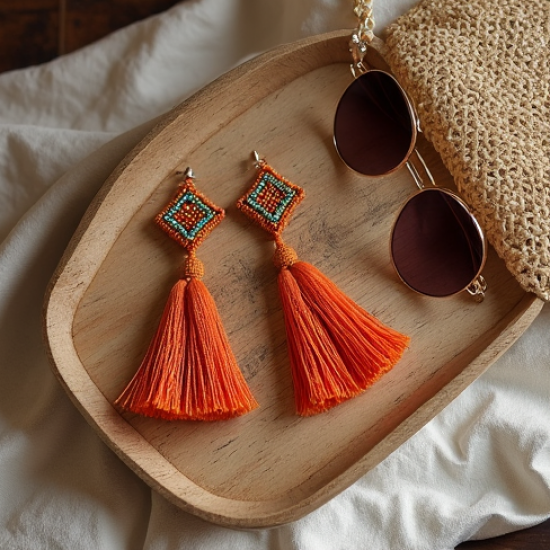 Women's Beaded Drop Earrings