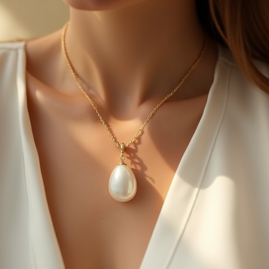 Women's Twisted Chain & Pendant Necklace