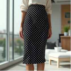 Women's Polka Dot Pencil Skirt