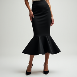 Women's Mermaid Hem Midi Skirt