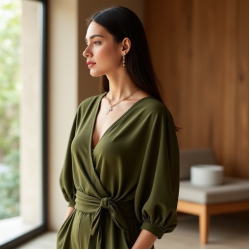 Women's Dolman Sleeve Wrap Top