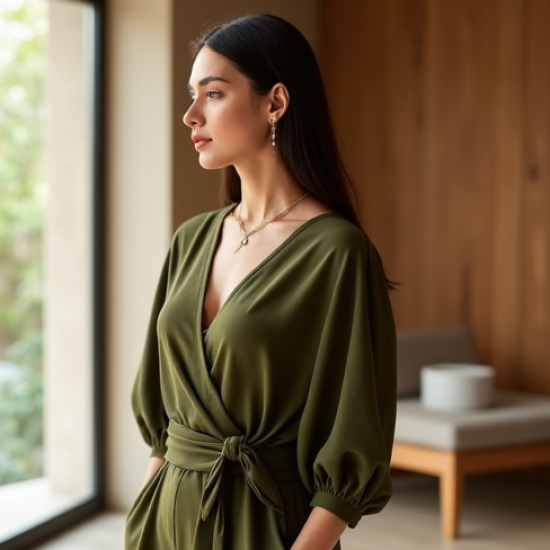 Women's Dolman Sleeve Wrap Top