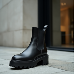 Women's Lug Sole Block Heel Boot