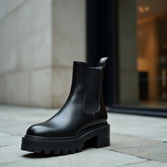 Women's Lug Sole Block Heel Boot