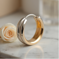 Women's Metallic Hoop Set