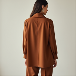 Women's Toffee Asymmetric Blouse