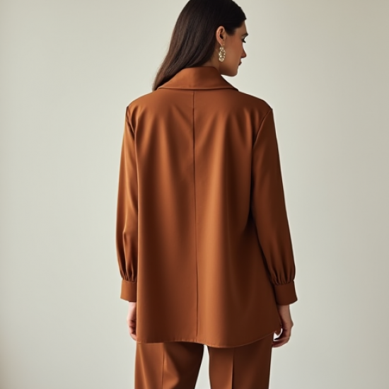 Women's Toffee Asymmetric Blouse