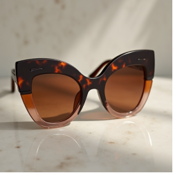 Women's Two-Tone Giant Sunglasses