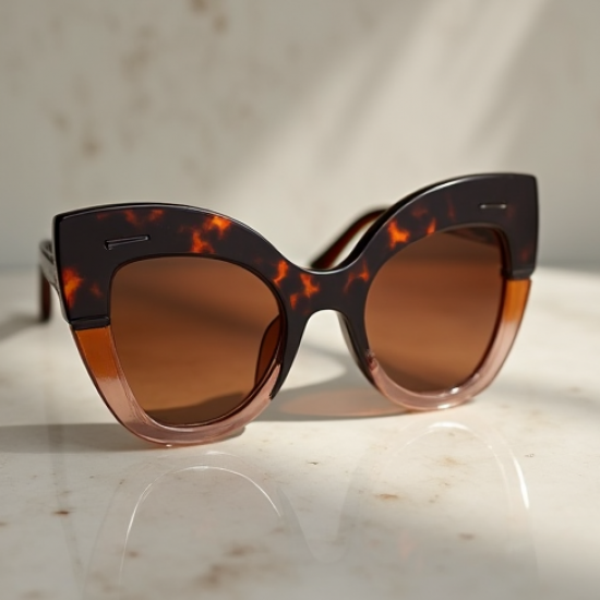 Women's Two-Tone Giant Sunglasses