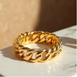 Women's Thick Link Bangle