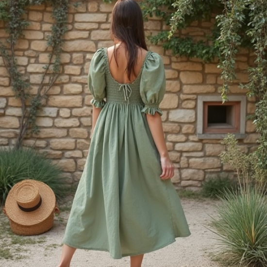 Women's Shirred Bodice Dress