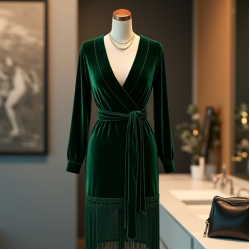 Women's Movement Fringe Wrap Dress