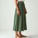 Women's Light High Waist Midi Skirt