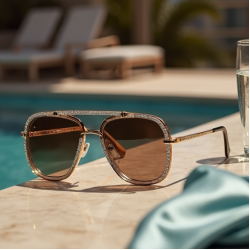 Women's Embellished Shield Shades