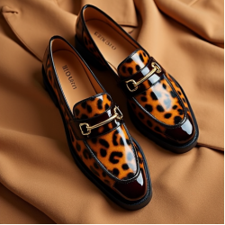 Women's Patent Animal Print Loafer