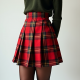 Women's Checkered Pleated Mini Skirt