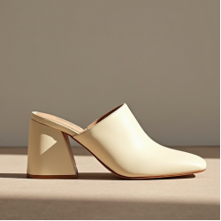 Women's Asymmetrical Heel Mule