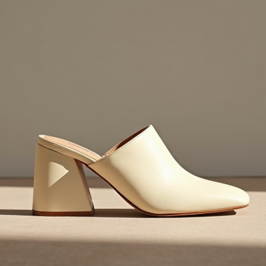 Women's Asymmetrical Heel Mule