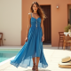 Women's High-Low Hem Maxi Skirt