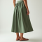 Women's Relaxed High Waist Midi Skirt