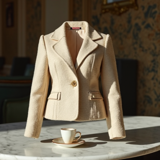 Women's Short Tweed Blazer