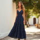 Women's Polka Dot Tiered Maxi Dress