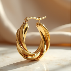 Women's Sculptural Hoop Earrings