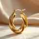 Women's Sculptural Hoop Earrings