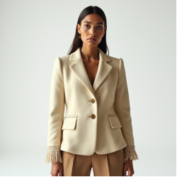 Women's Cropped Boucle Jacket