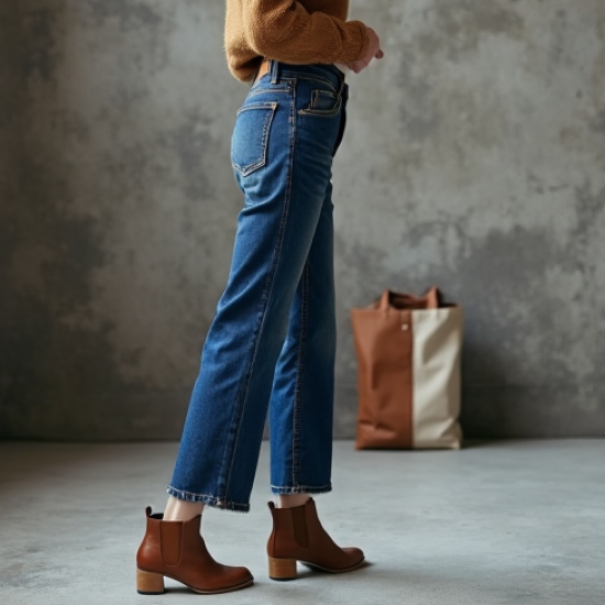 Women's Barrel Leg Cropped Jeans