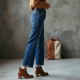 Women's Barrel Leg Cropped Jeans