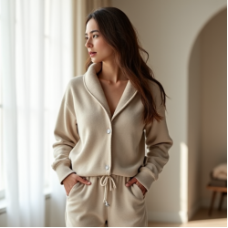 Women's Funnel Neck Hoodie Set