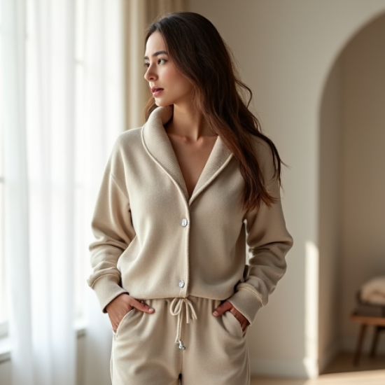 Women's Funnel Neck Hoodie Set