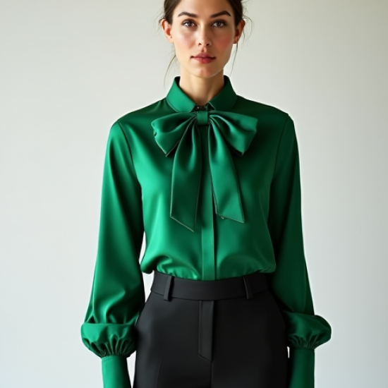 Women's Maximalist Bow Blouse