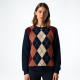 Women's Argyle Crewneck Sweater