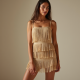 Women's Textured Fringe Mini Dress