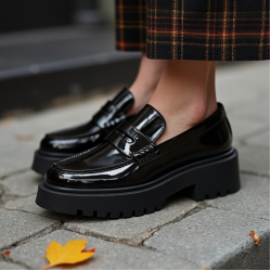 Women's Patent Thick Sole Loafer