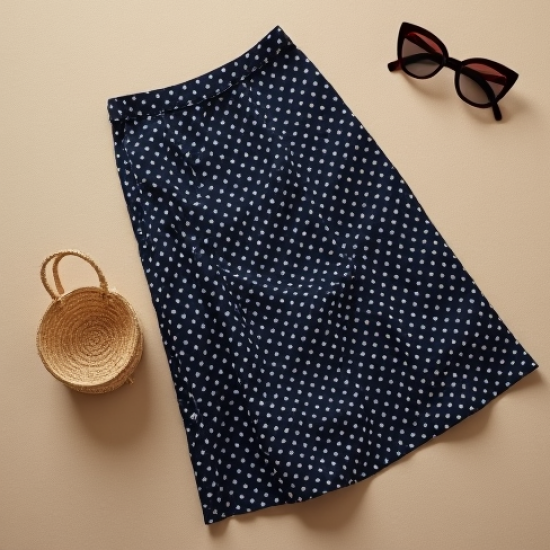 Women's Retro Polka Midi Skirt